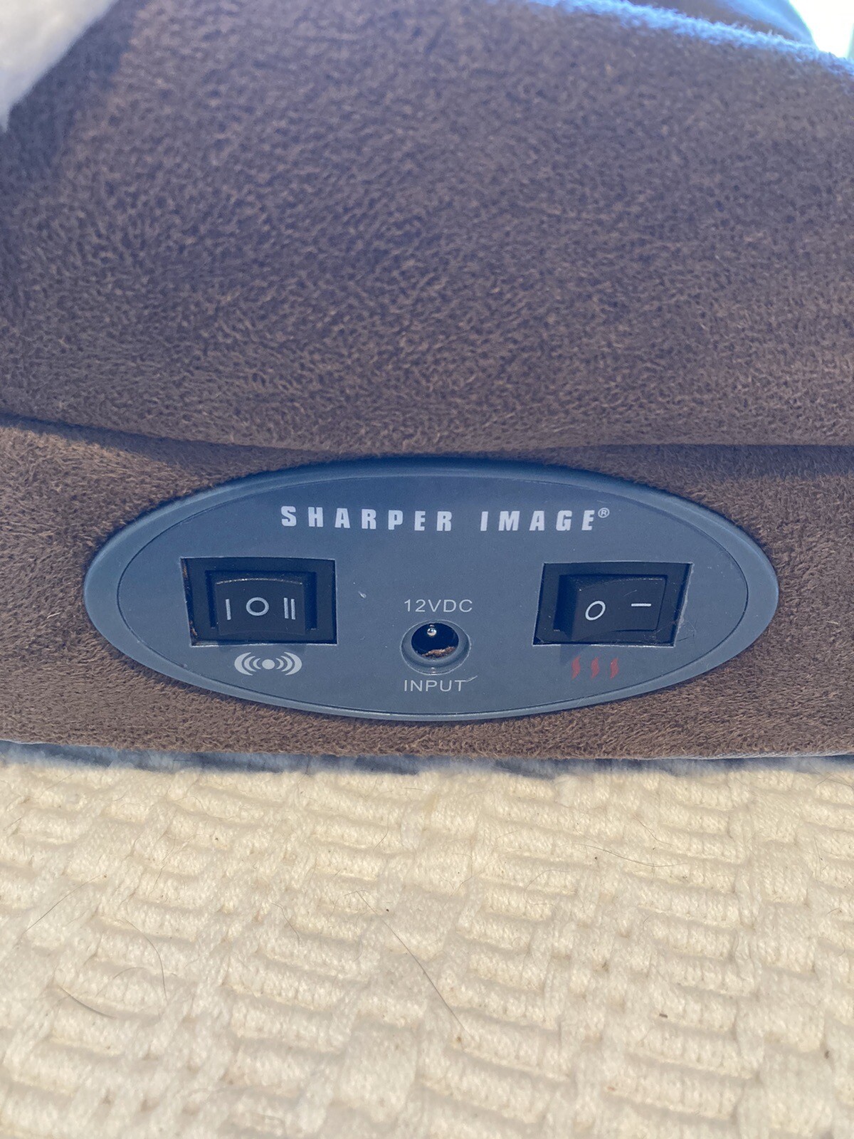Sharper Image Warming Foot Massager Tan Brown.