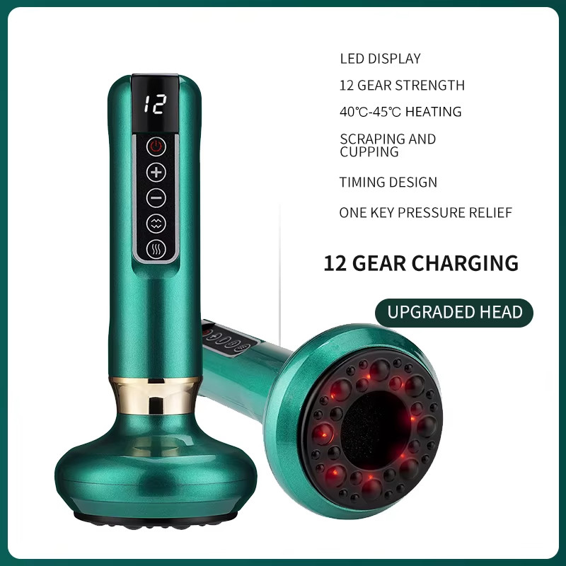 Smart Vacuum Cupping Massager Heated Anti Cellulite Gua Sha 6/12 Levels