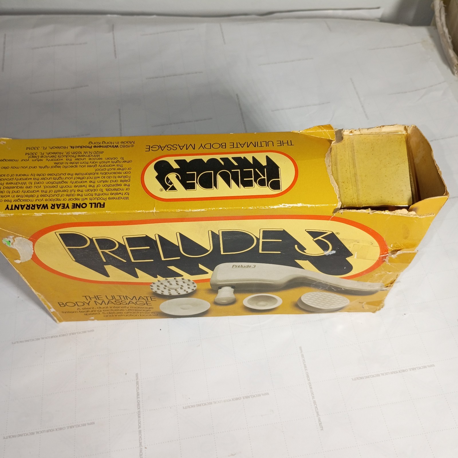 Windmere Prelude 3 Dual Speed Massager W/Original Box And Attachments Working