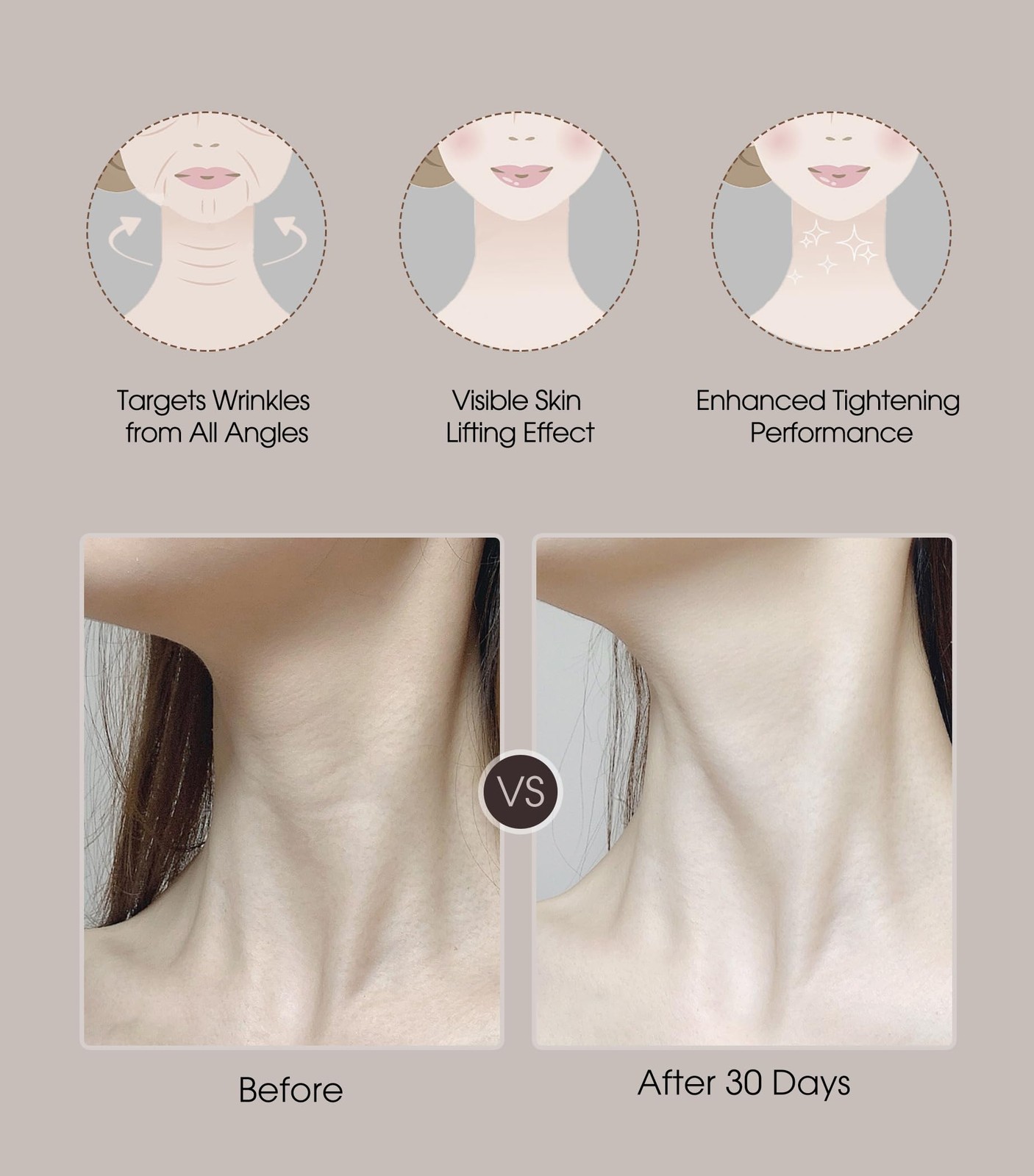 Baifuduo Intelligent Neck Lifting Device, 3 Color LED Neck Massager with Remote