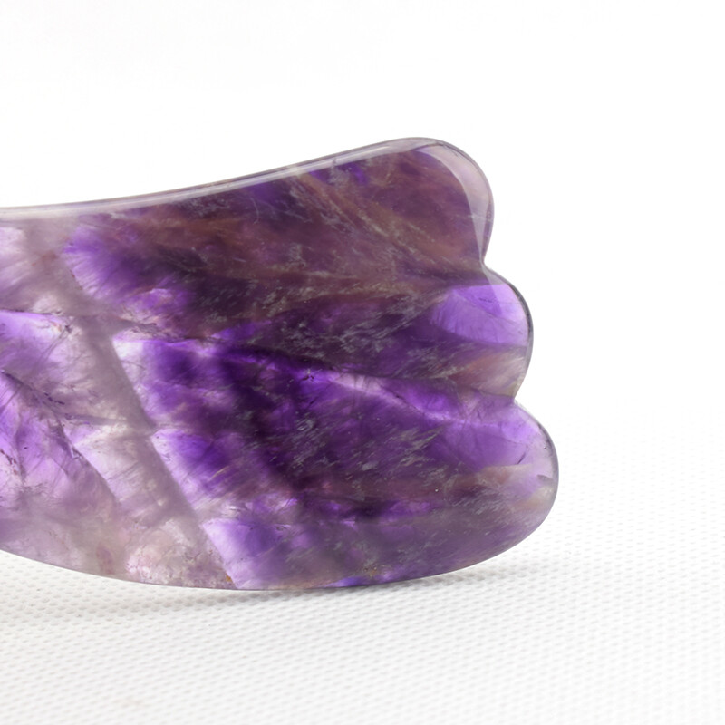 1pcs Face Body SPA Amethyst stone Board Gua Sha Body Relaxing Scraping Massage