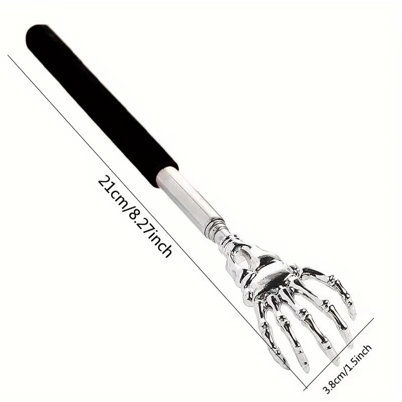 1Pc Random Color Stainless Steel Back Scratcher Telescopic Scratching Massager E