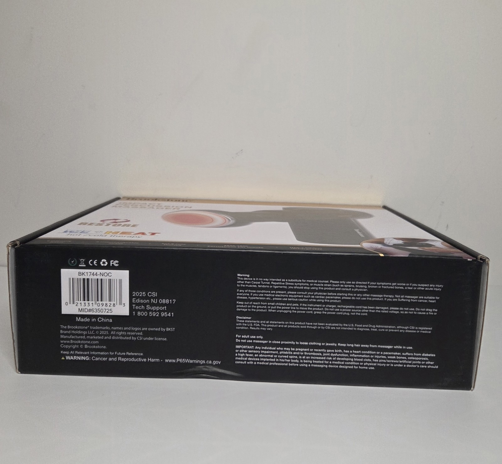 ​Brookstone Impact Percussion Massager – Hot & Cold Therapy – 6 Heads – NIB