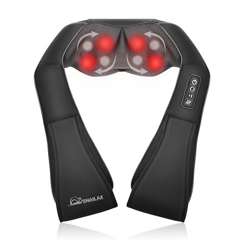 Shiatsu Back Neck Massager with Heat – Deep Kneading Relief for Shoulders, Gifts