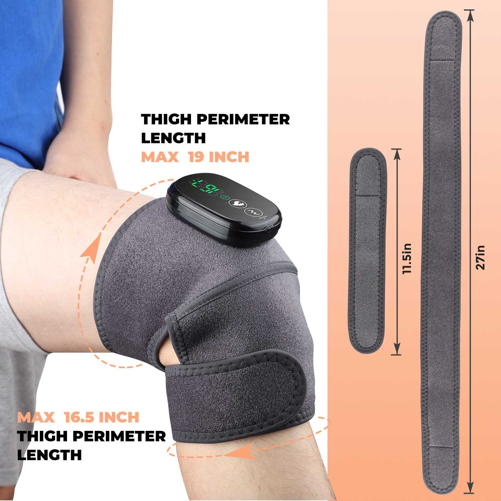 3in1 Cordless Heated Vibration Massager Knee, Shoulder, Elbow Joint Pain Relief