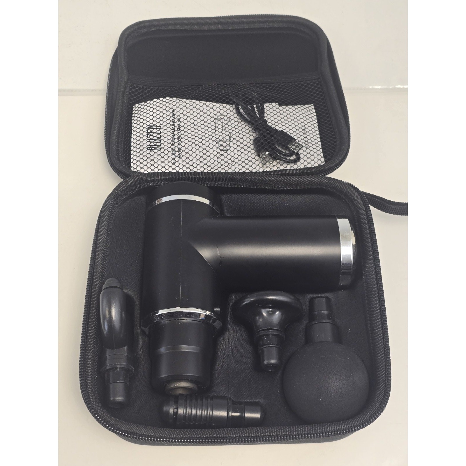 Bluzen Massage Gun Handheld Mini Percussion Massager w/Case Maximum Strength