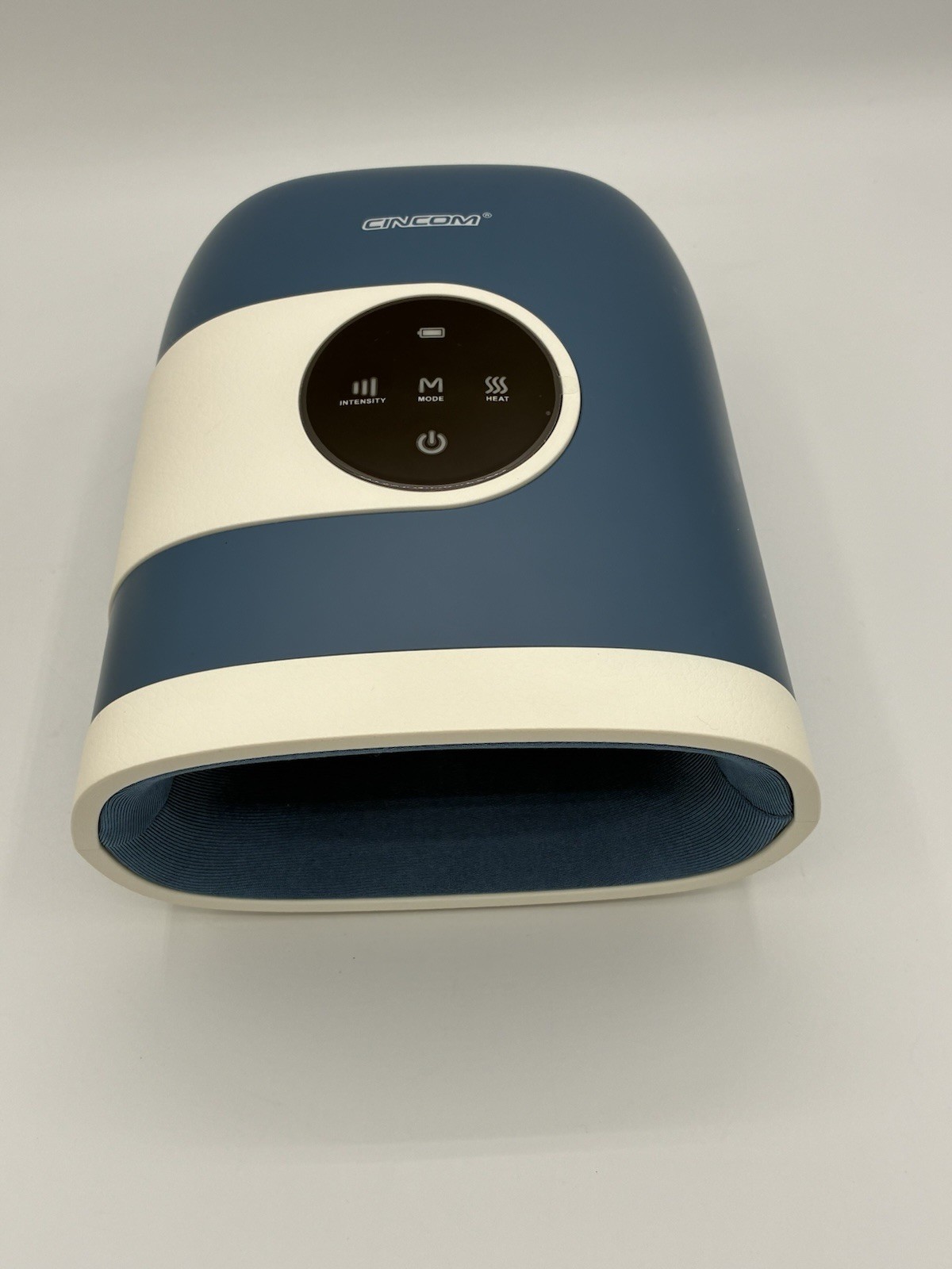 CINCOM CM-088H Hand Massager with Heat & Compression Cordless Touchscreen Blue