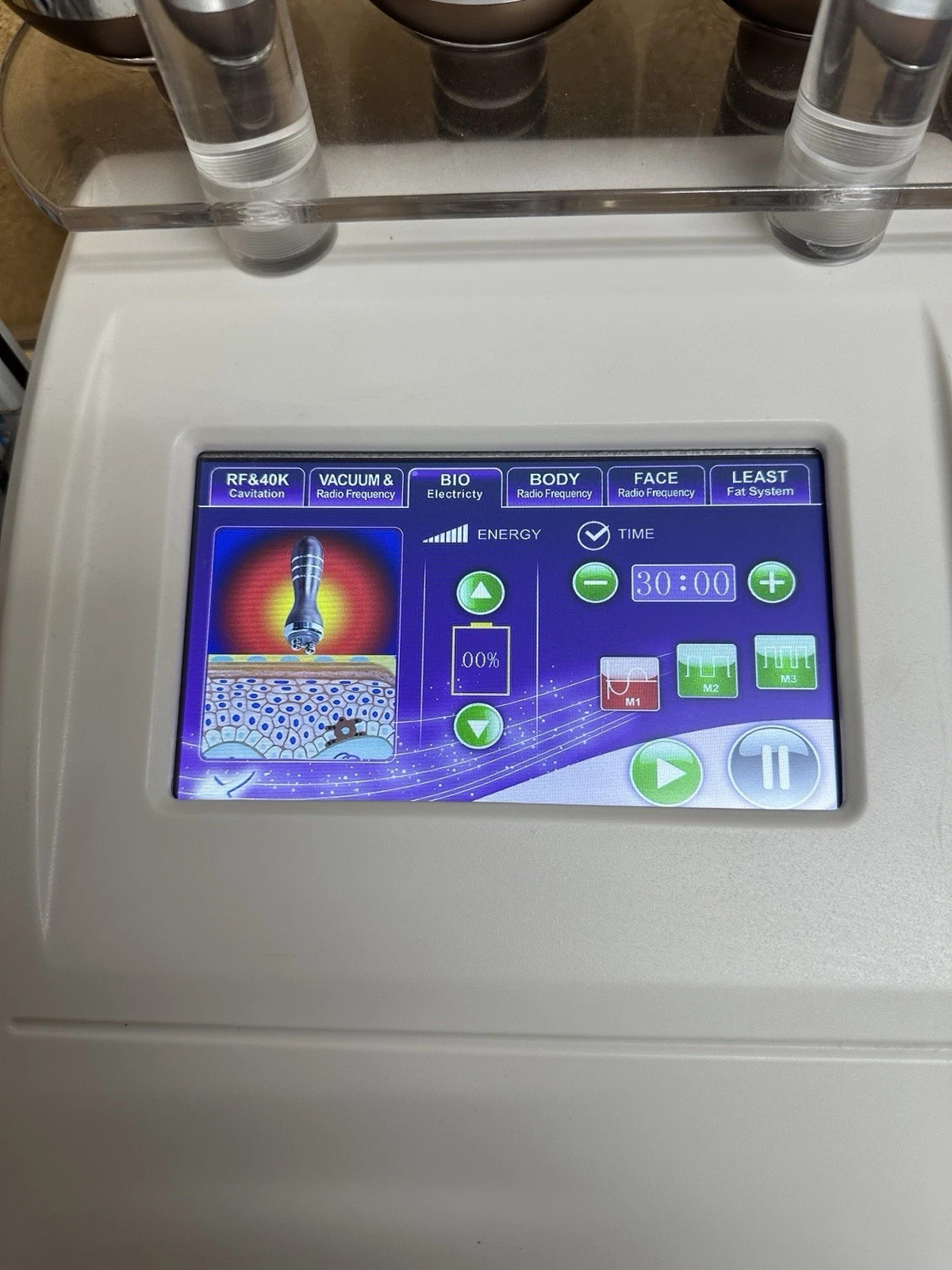 2 Polar BIO Electricity Head (4 Pin) for Ultrasonic 40k Cavitation RF Gray