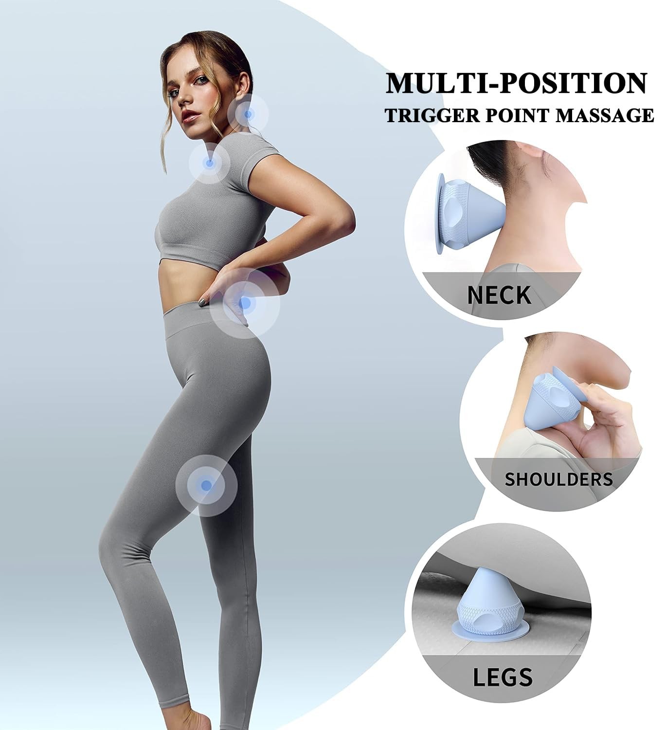 Mountable Massage Ball with Suction Cup Pinpoint Deep Tissue Muscle Knot & So…