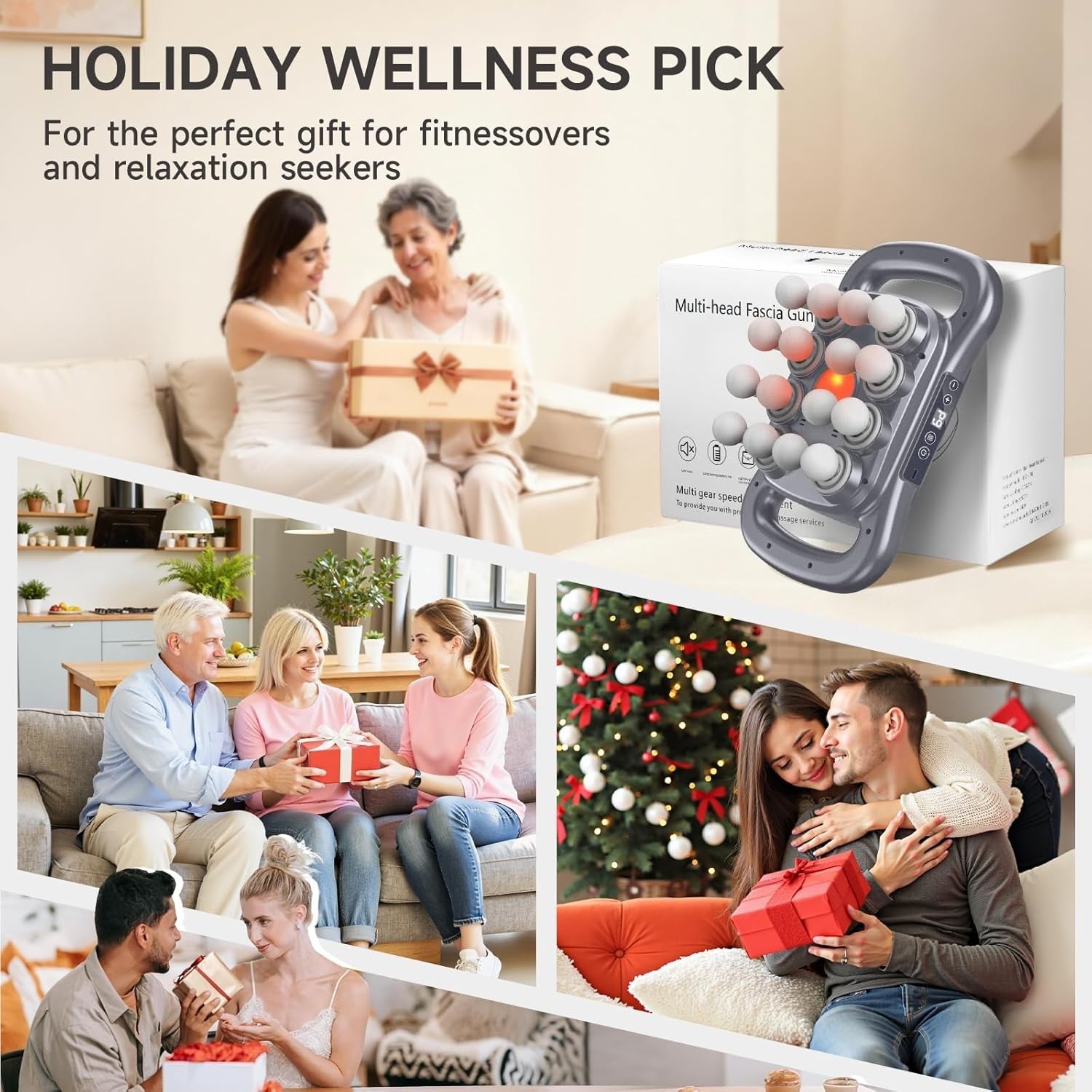 NEW Back 16Head Massage Gun Deep Tissue Percussion Massager, Electric Massage
