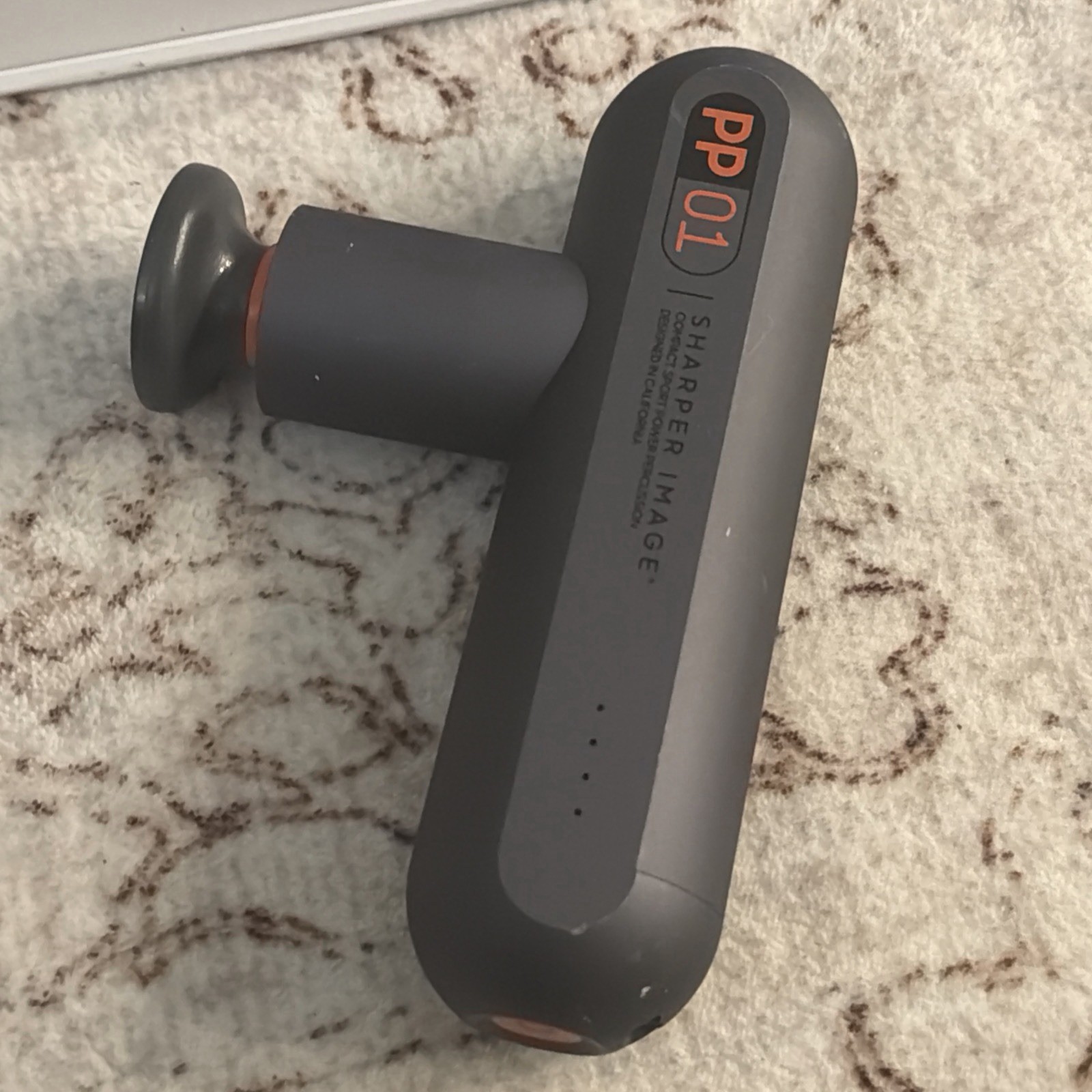 Broken SHARPER IMAGE POWERBOOST MOVE DEEP TISSUE MASSAGE GUN No Power DOA PART