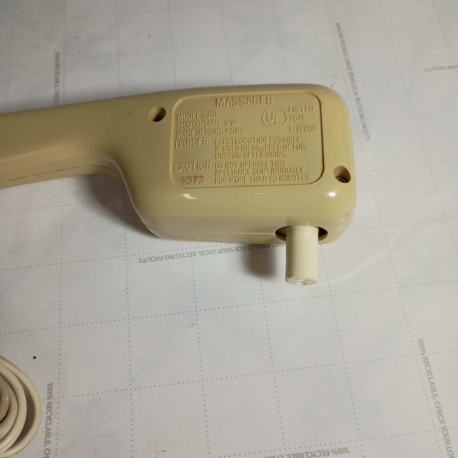 Windmere Prelude 3 Dual Speed Massager W/Original Box And Attachments Working