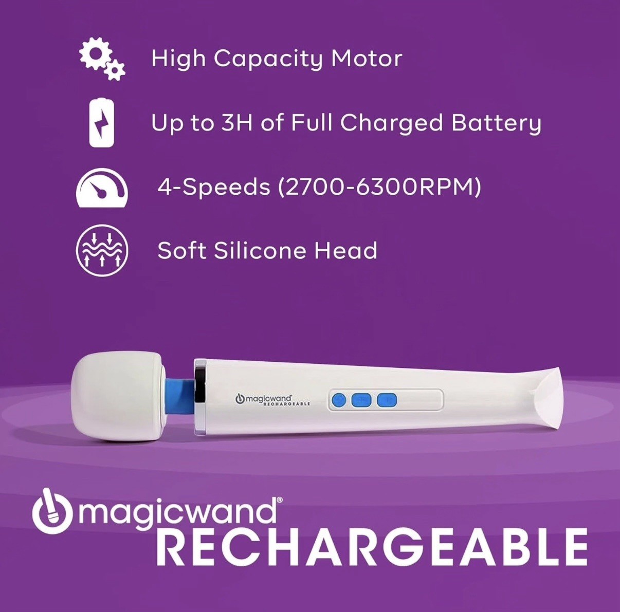 Magic Wand HV270 Rechargeable Personal Massager, Original Vibrator by Vibratex
