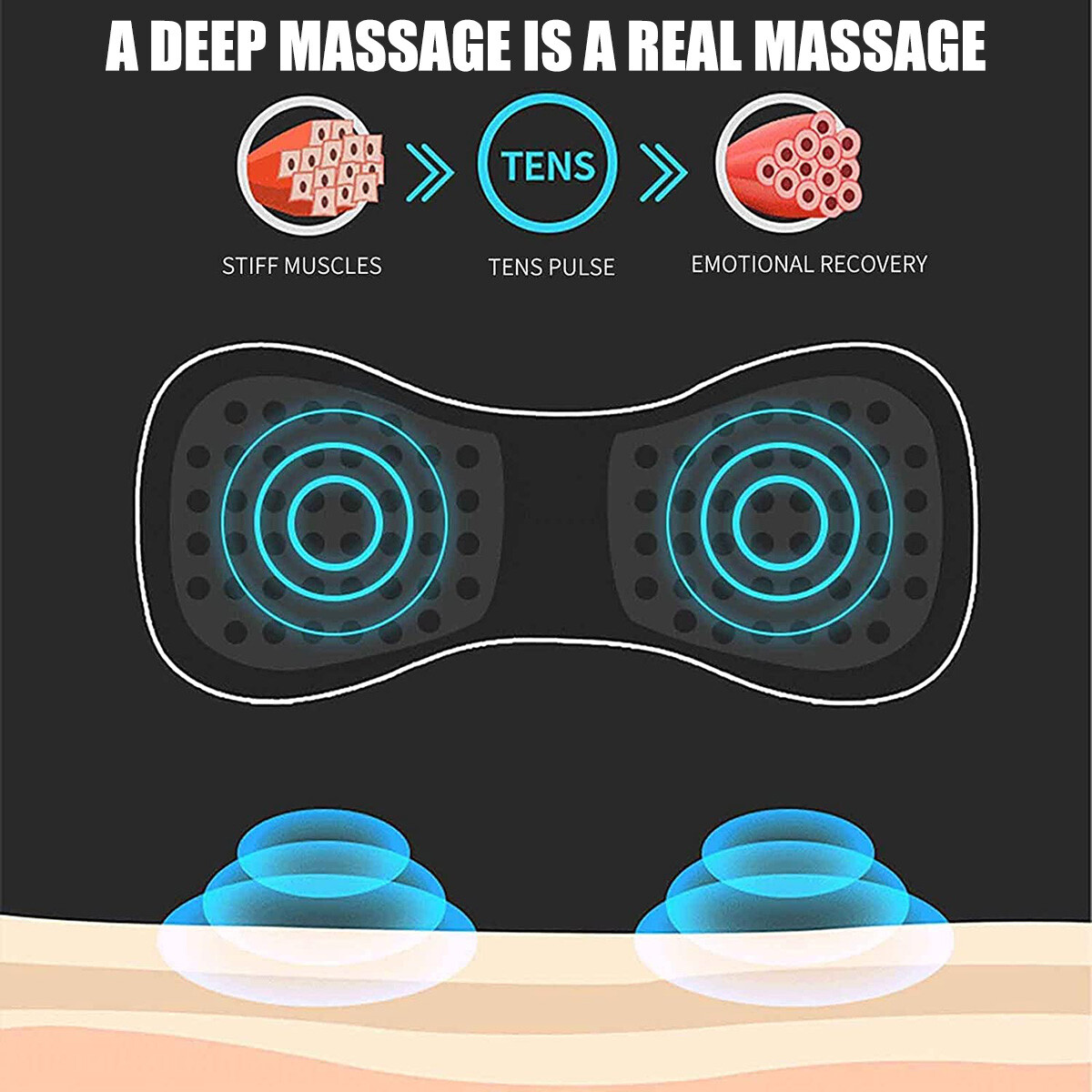 Mini Electric Neck Massager Portable Cervical Massage Stimulator Pain Relief Kit