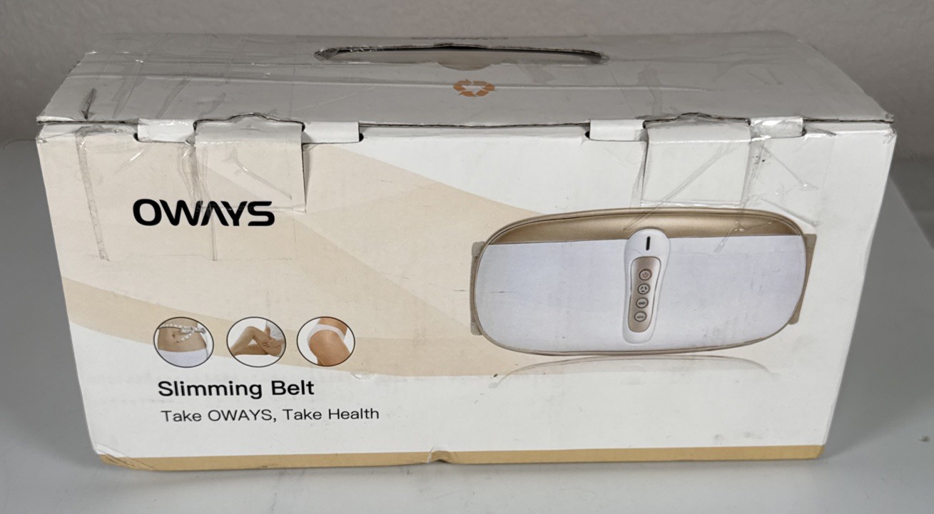 OWAYS Slimming Belt Adjustable Vibration 4-massage modes Corded AW-SO15 Tested