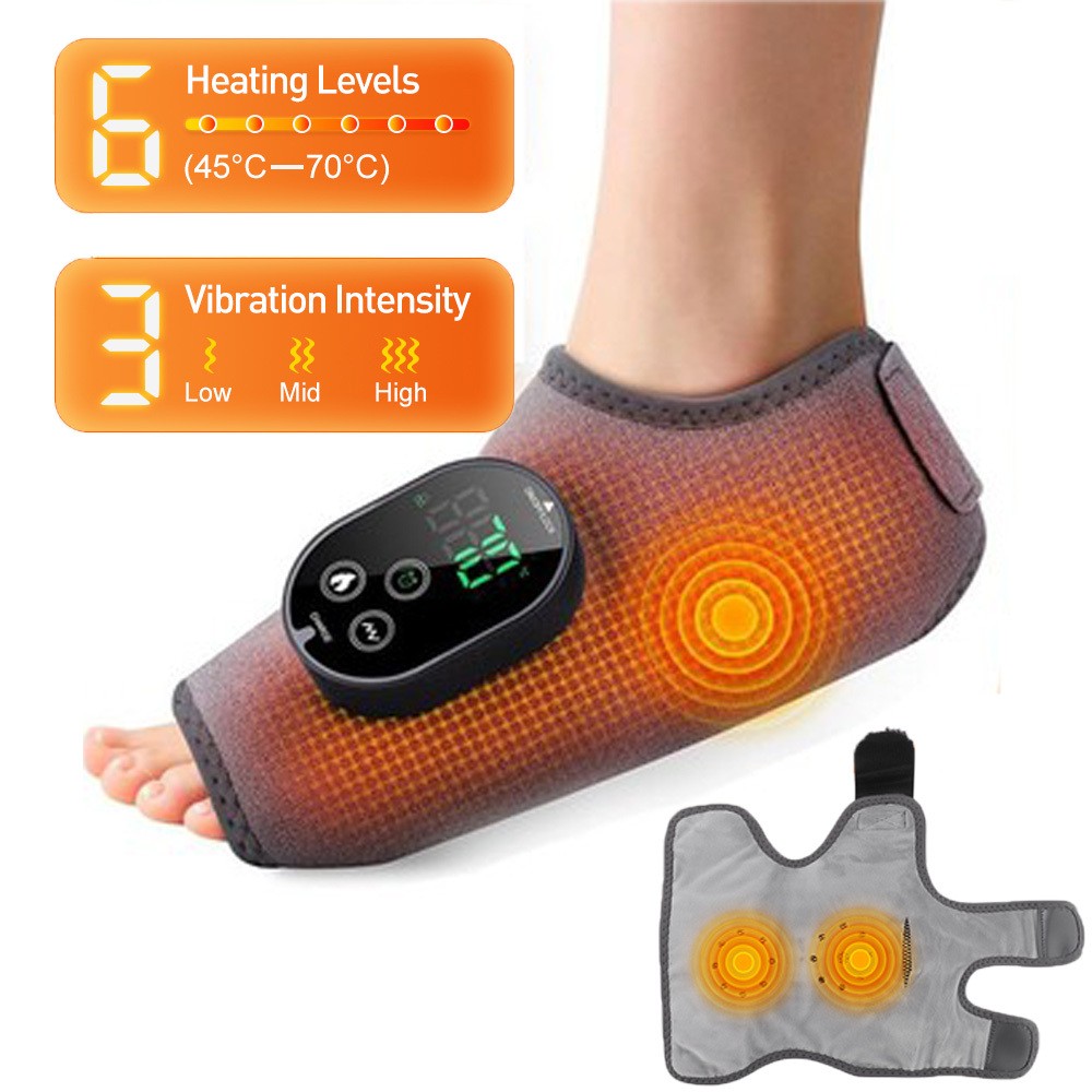 3000mAH Electric Foot Ankle Massager for Pain Relief Heating Vibration Therapy