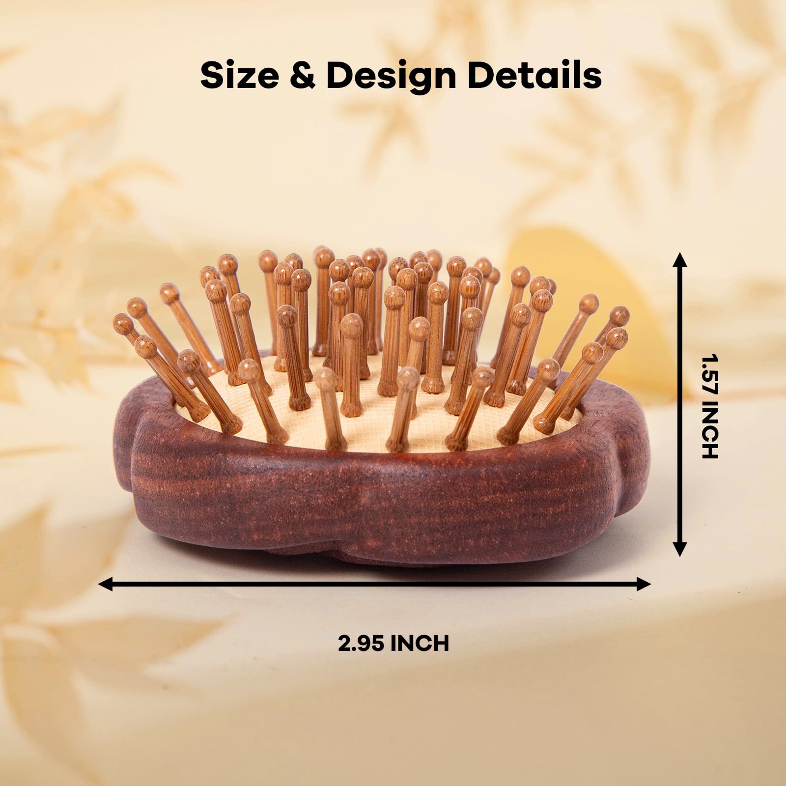 Handmade Wooden Scalp Massager for Hair Growth & Dandruff, Rose Sandalwood He…