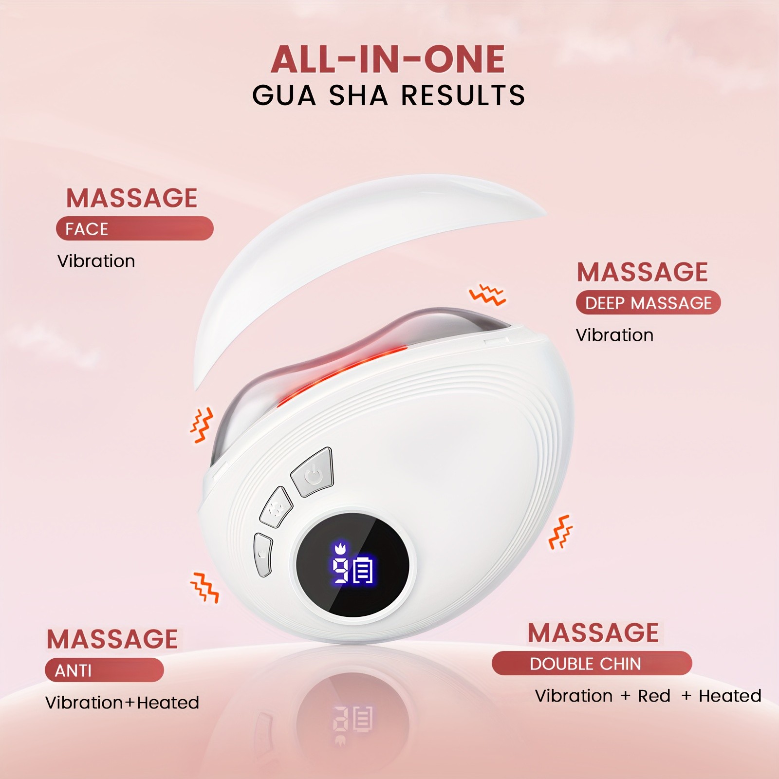 Pink Electric Gua Sha Facial Sculpting, 9 Speeds for Vibration And Another 9…