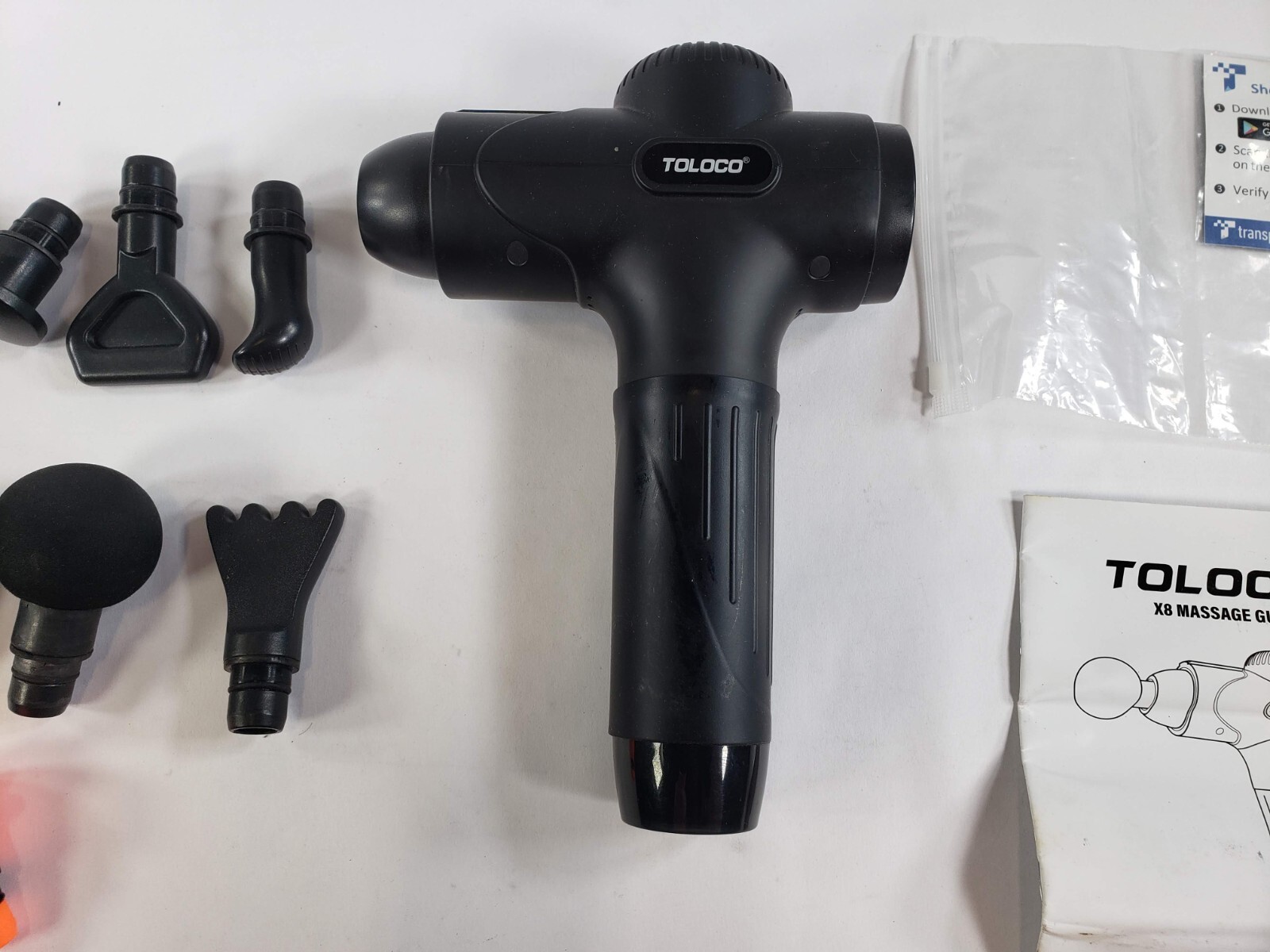 FOR PARTS OR REPAIR – TOLOCO Massage Gun – Powers On But Rattles While Massaging