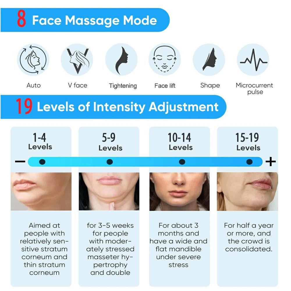 EMS Facial Body Muscle Stimulator Electrode Face Cheek Slimming Beauty Massager