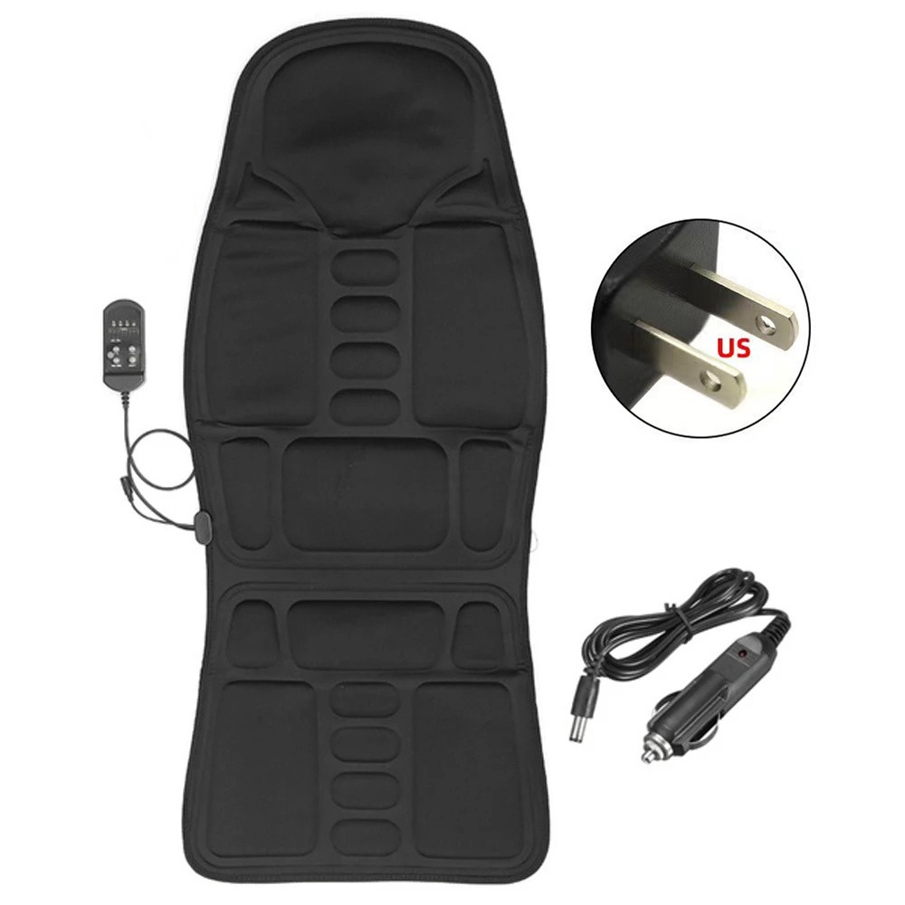 Massage Seat Cushion Mat Heat Back Massager Chair Pad Body Mat For Home Car