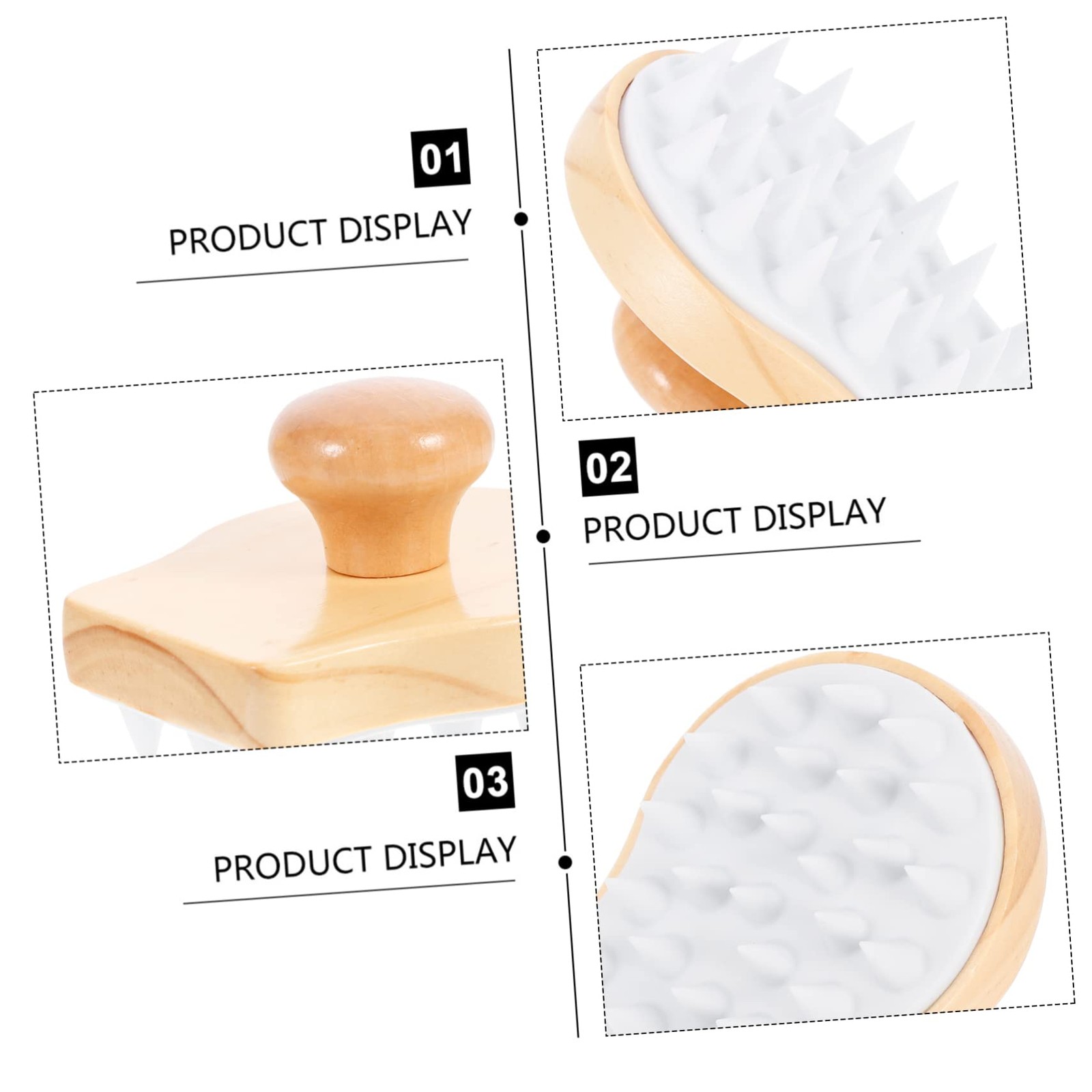 Wooden Handle Hair Cleansing Brush Ergonomic Scalp Massage Tool for Dandruff …