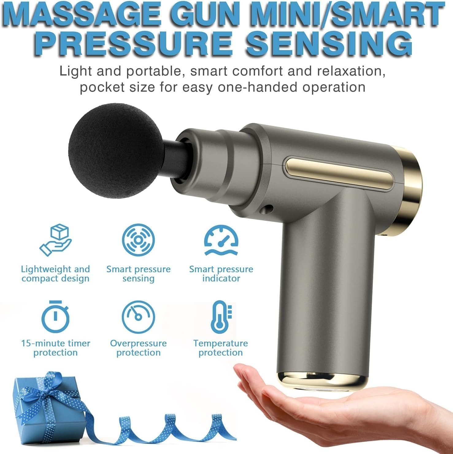 Powerful Mini Massage Gun – Deep Tissue Percussion with Adjustable Features
