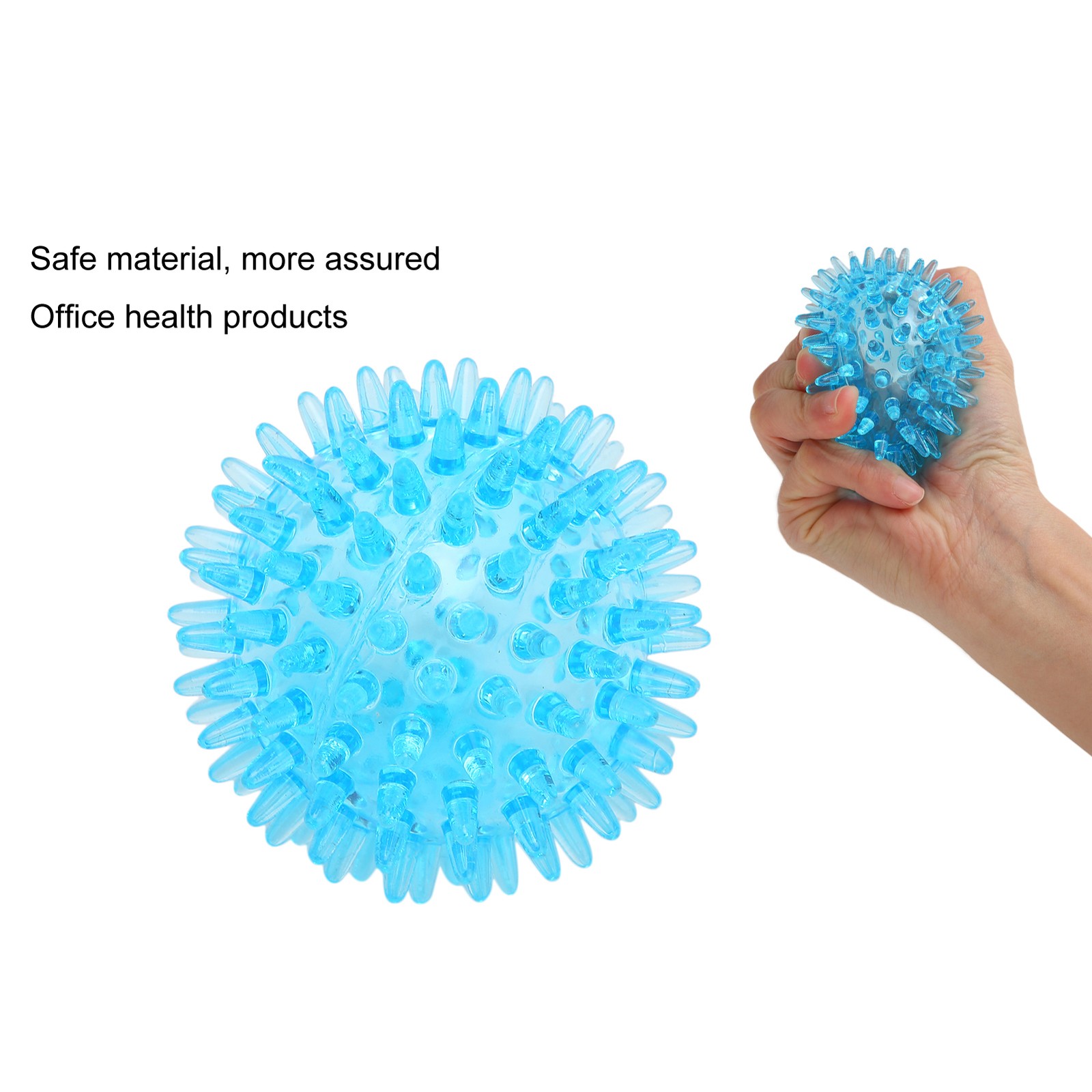 ♡ 7cm Spiky Ball Hollow Soft Transparent Strength Hand Exercise Massage Ball