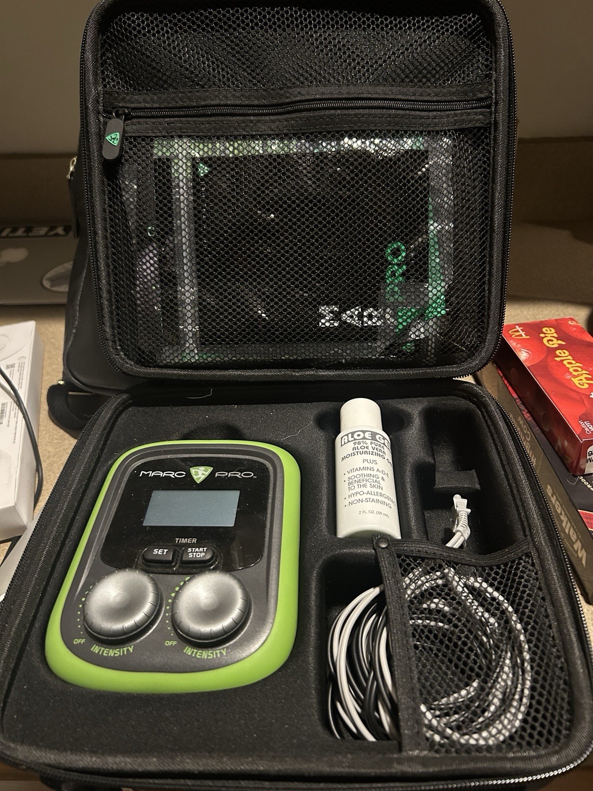 Marc Pro Portable EMS Electrical Muscle Stimulator Kit w/ Case & Electrodes.