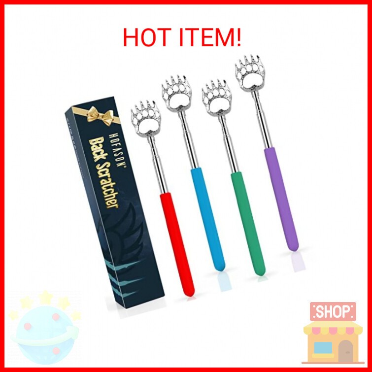 4 Pack Back Scratcher Extendable Christmas Birthday Gifts for Mom Dad Wife