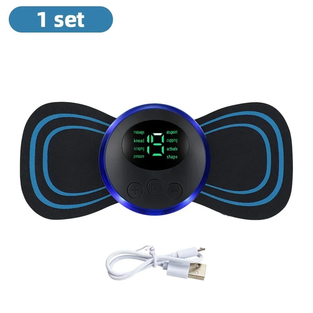 Mini Portable EMS Neck Massager Electric Cervical Pain Relief Massage Patch