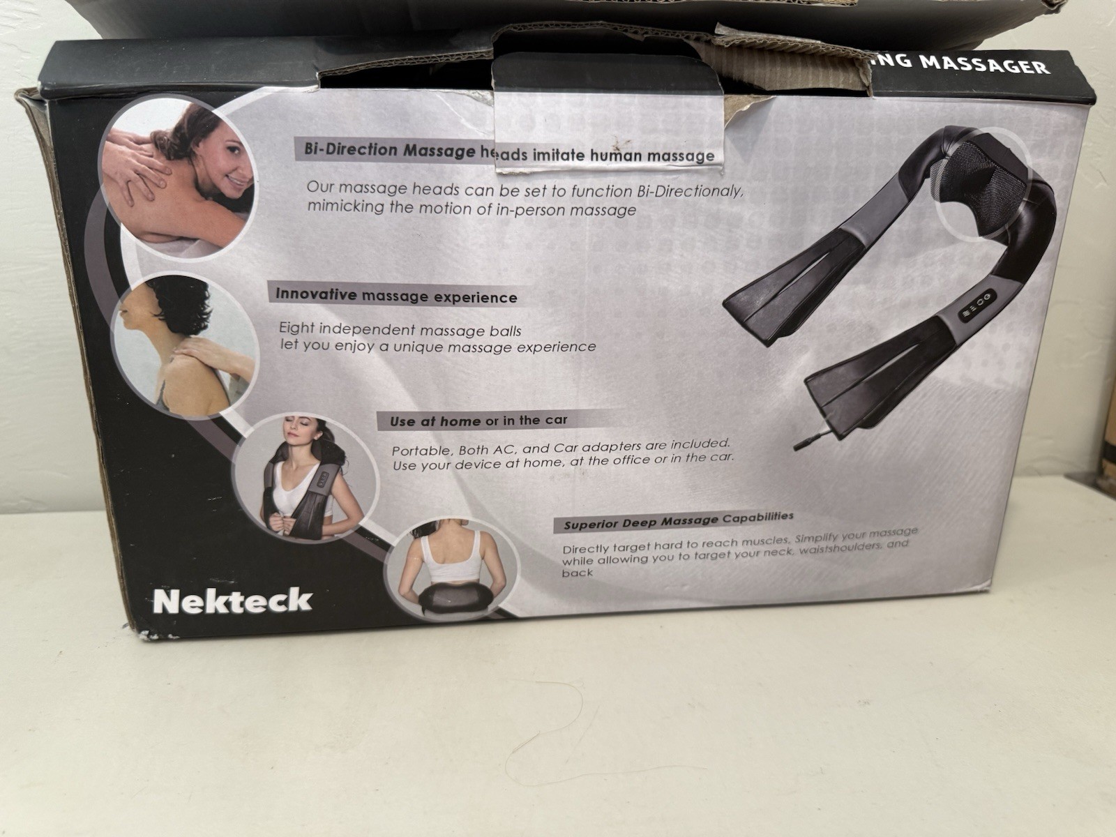 Nekteck Shiatsu Deep Kneading Massage Pillow