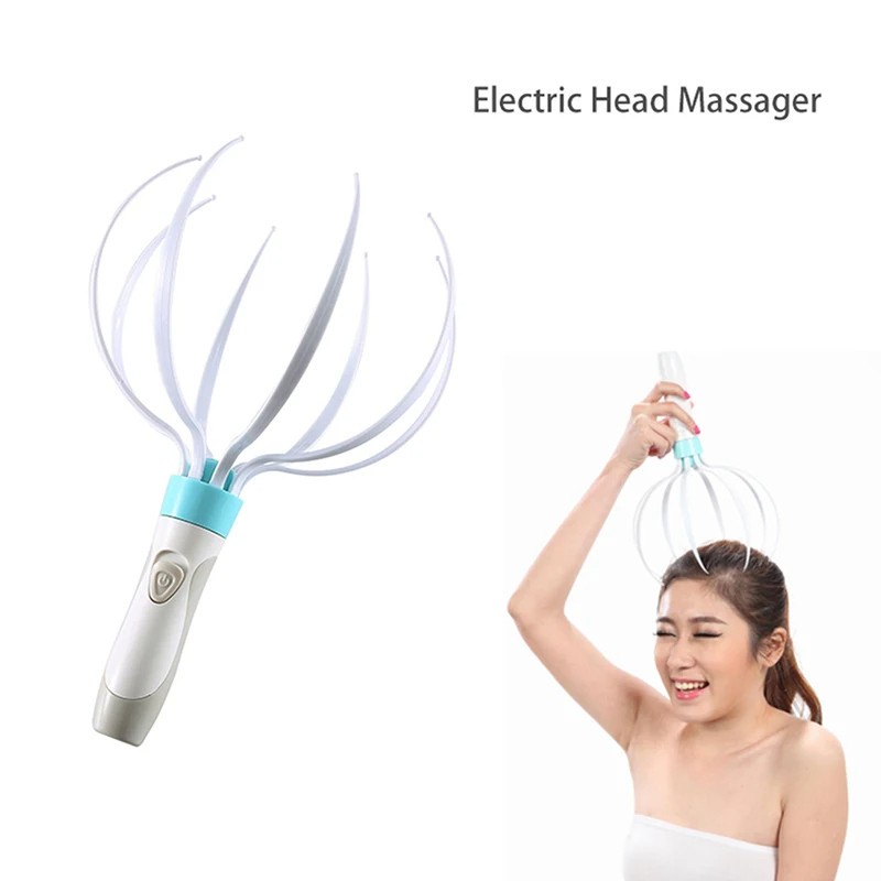 Electric Scalp Massager Head Scratcher Vibrating Octopus Hair Growth Relaxation