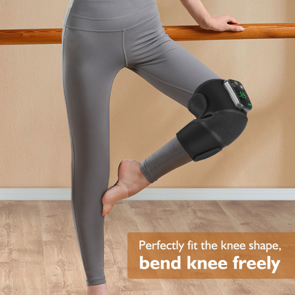 3 in 1 Electric Heated Vibration Shoulder Massager Brace Knee Joint Pain Relief