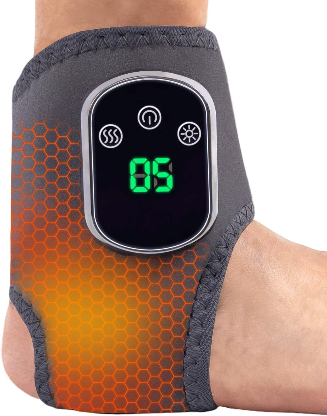 Gouzfca Foot Massager – Electric Ankle Massager, Cordless Design with 3 Vibratio
