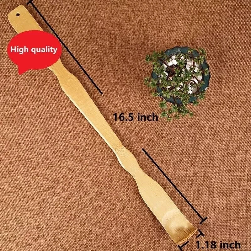 2Pcs Wooden Bamboo Back Scratcher Long Handle Itch Relief Finger-Like Scratchers