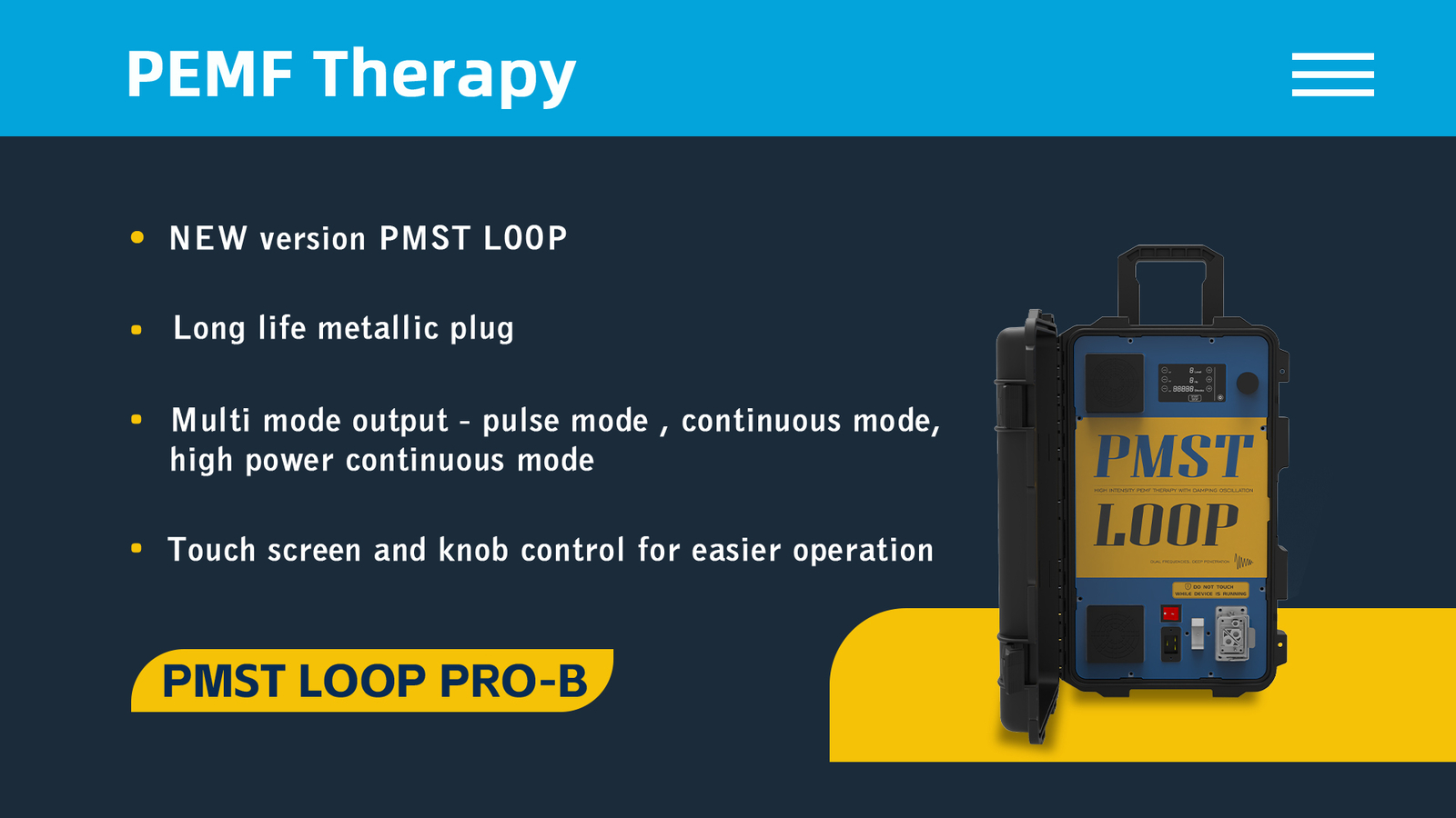 Portable Magnetic Pemf PMST LOOP PEMF Human Rehabilitation Physical Therapy Care