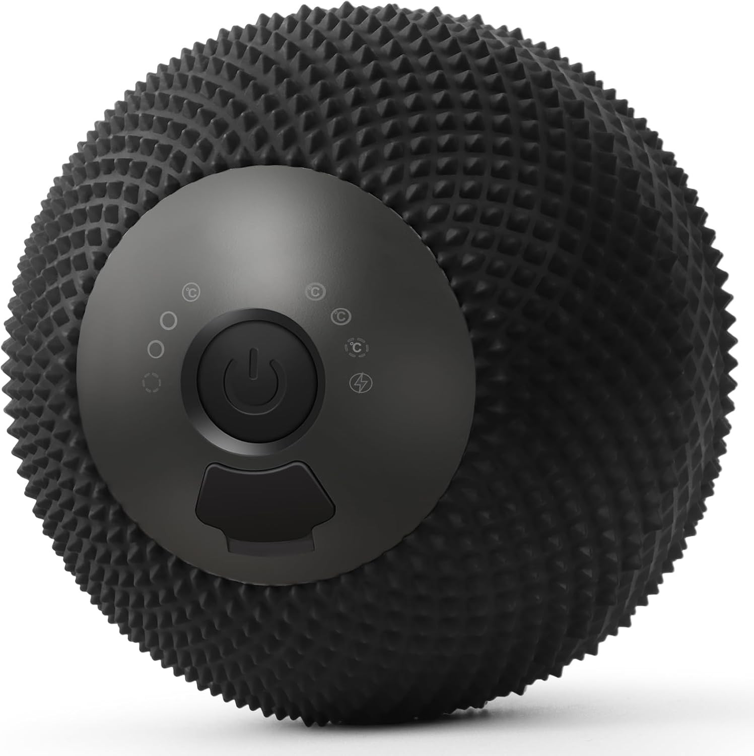 Vibrating Massage Ball with Heat, 7 Modes Silicone Spiked Lacrosse Massage Ball