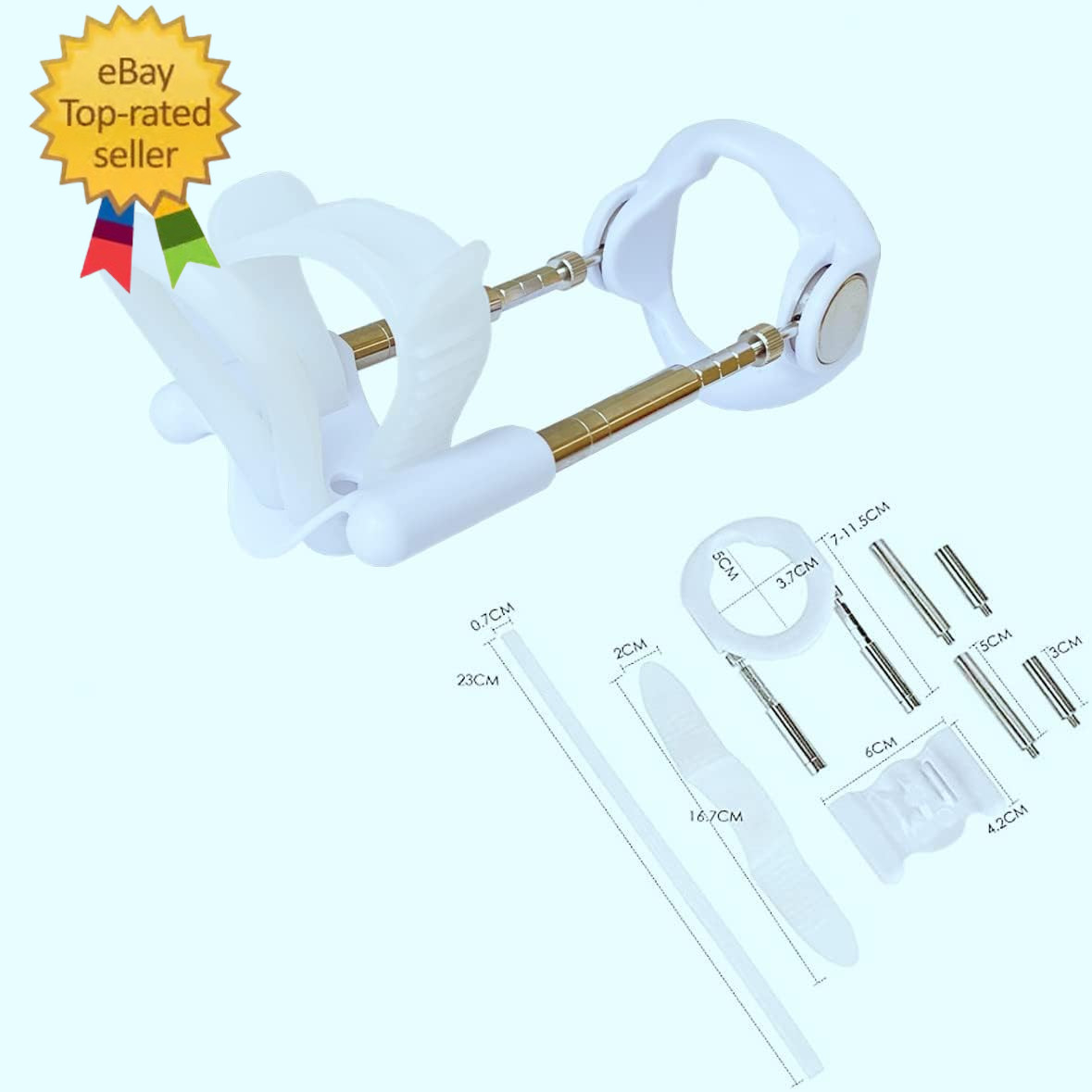 White Penile Traction Device Effective Penile Enlargement Stretching Exercise Ki