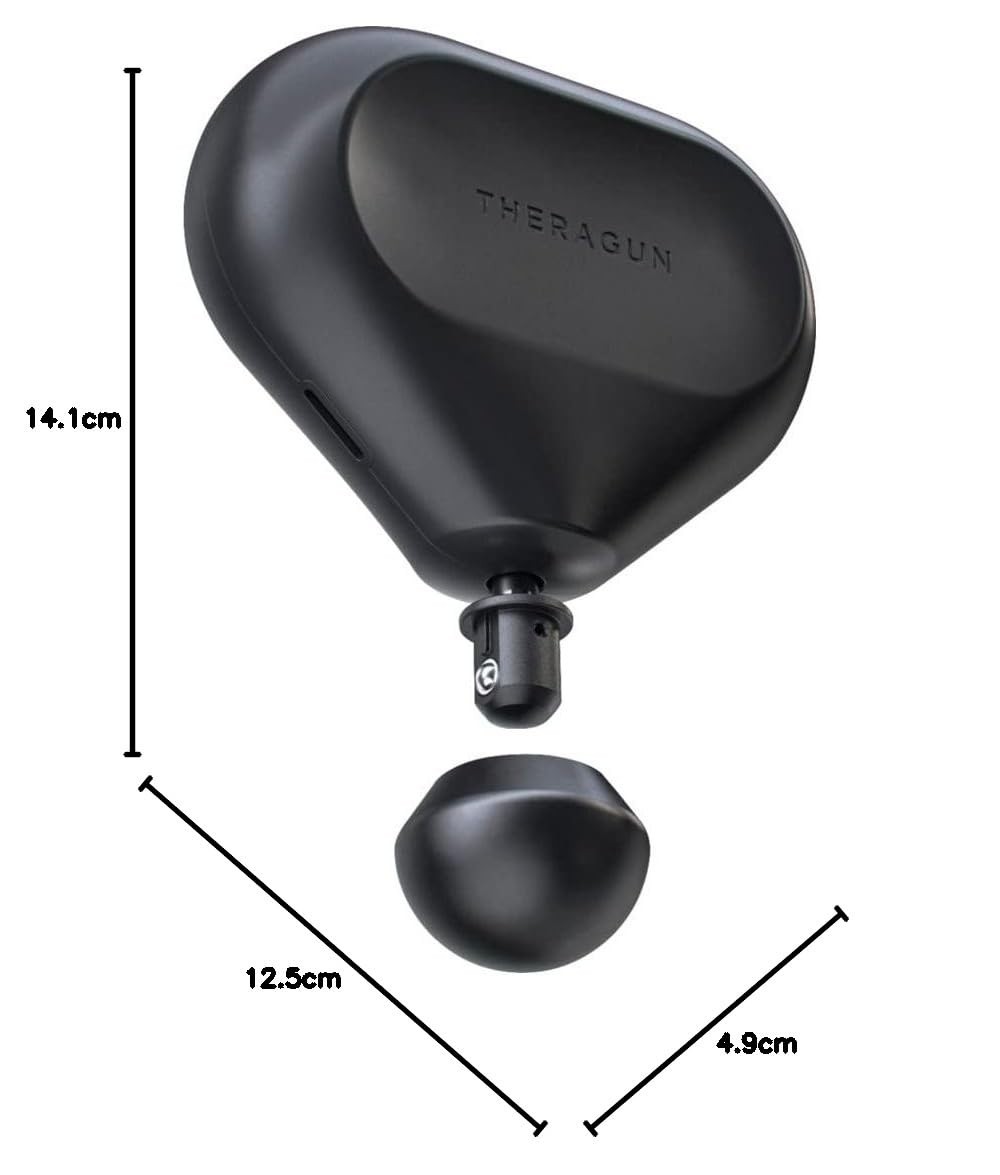 Theragun Mini Portable Massager Gun 3 Speeds Ergonomic Compact Back Neck Black
