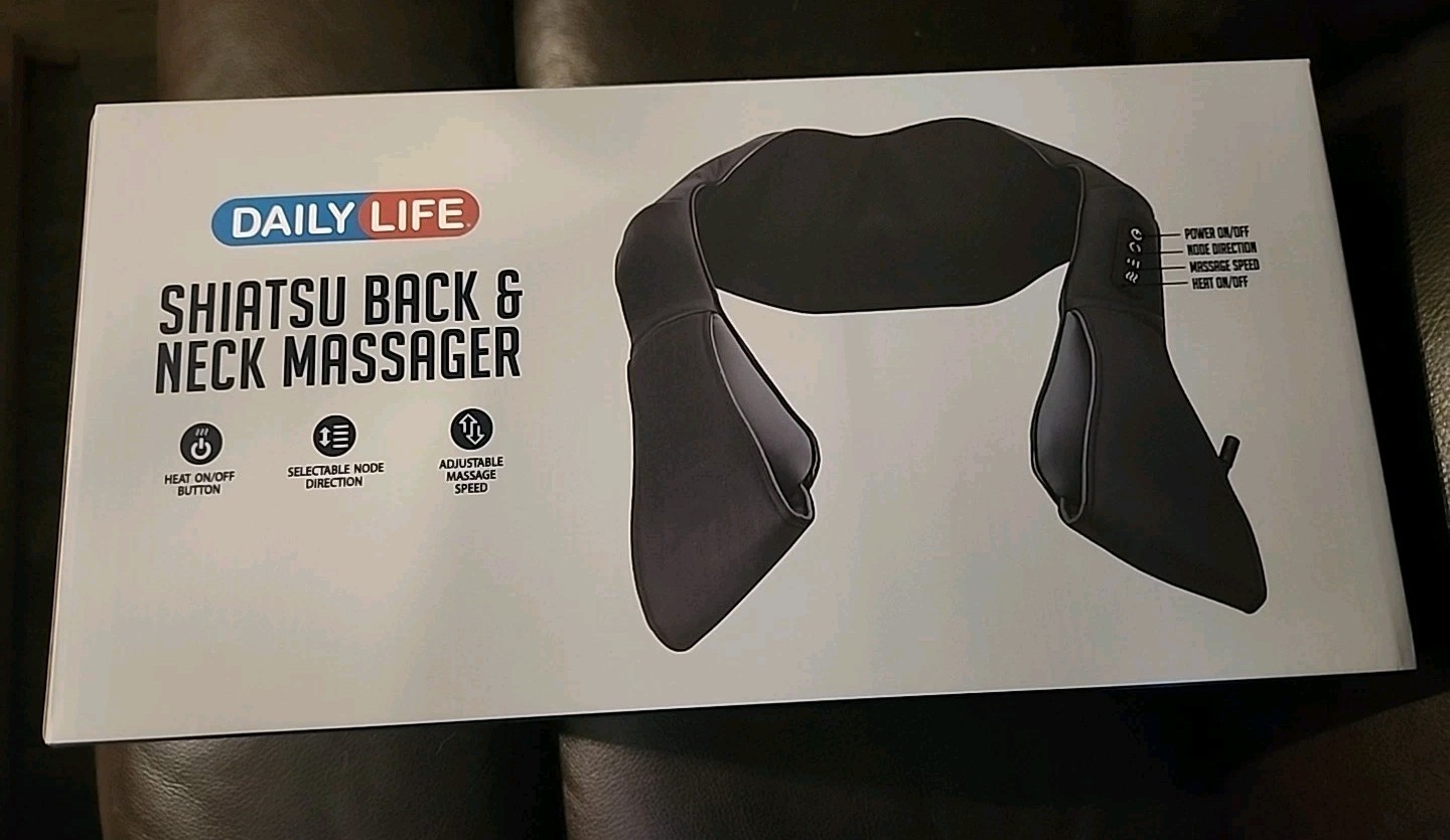 Daily Life Shiatsu Back & Neck Massager ~ Heat Setting ~ Corded Electric ☆NEW☆