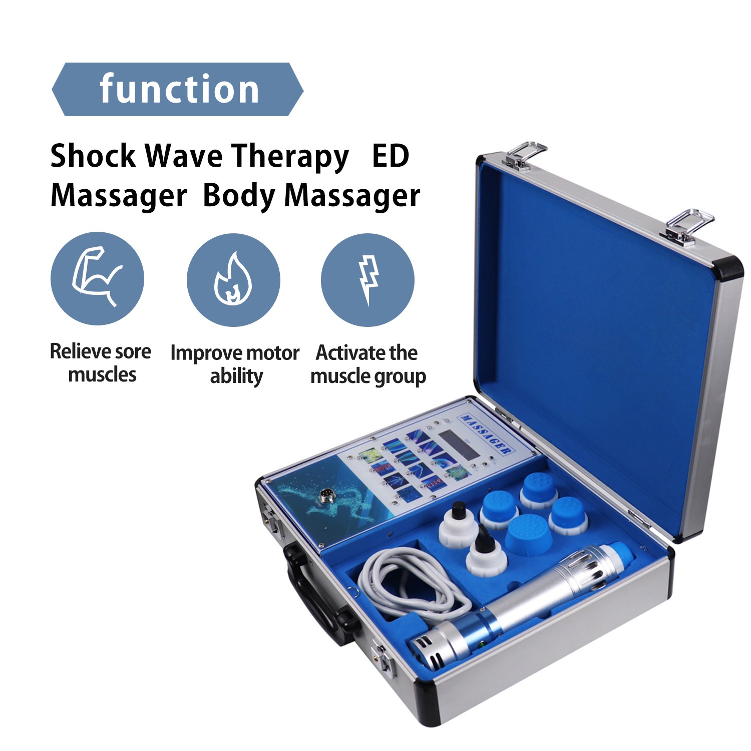 Portable Shockwave Therapy Machine For Full Body Pain Removal & ED Treatment US