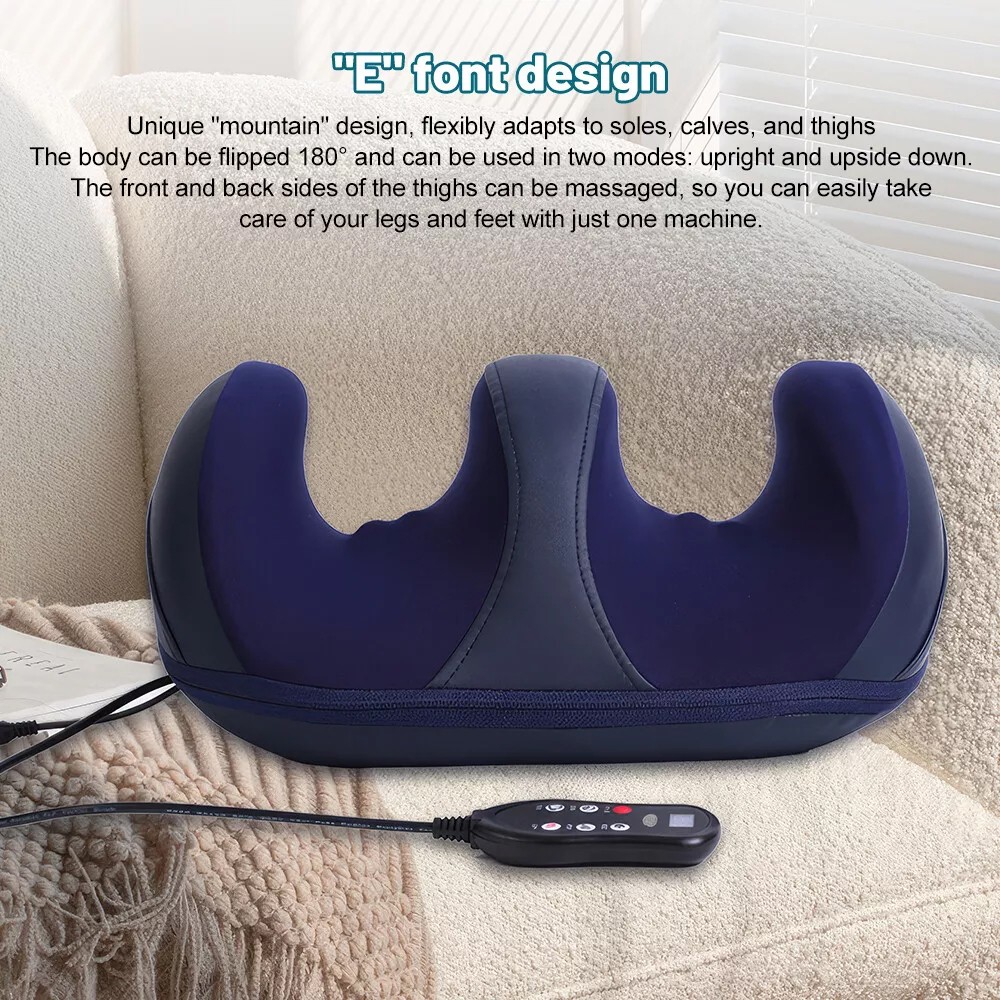Heated Shiatsu Foot Calf Massager Machine Kneading Rolling Heat Pain Relief AEH