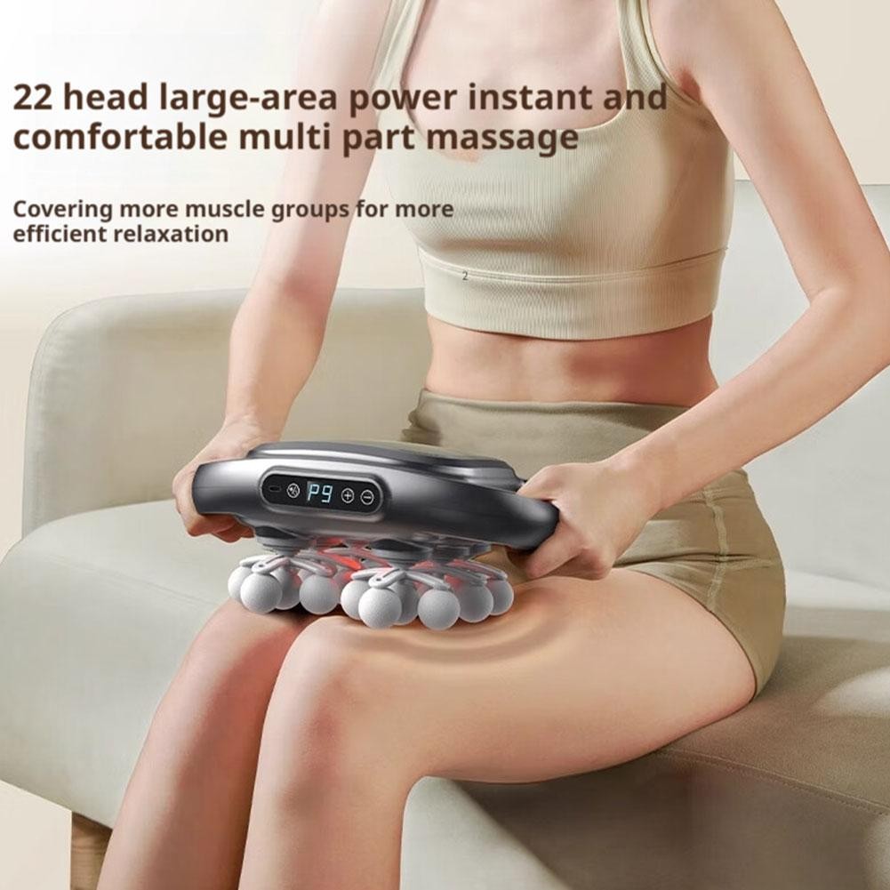 22 Head Cordless Massage Gun 9 Speed Vibration Massager Full Body Relief