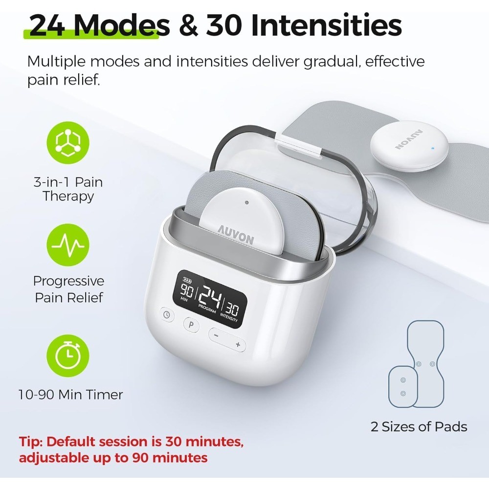 Wireless TENS Unit Muscle Stimulator 24 Modes Pain Relief Therapy Smart