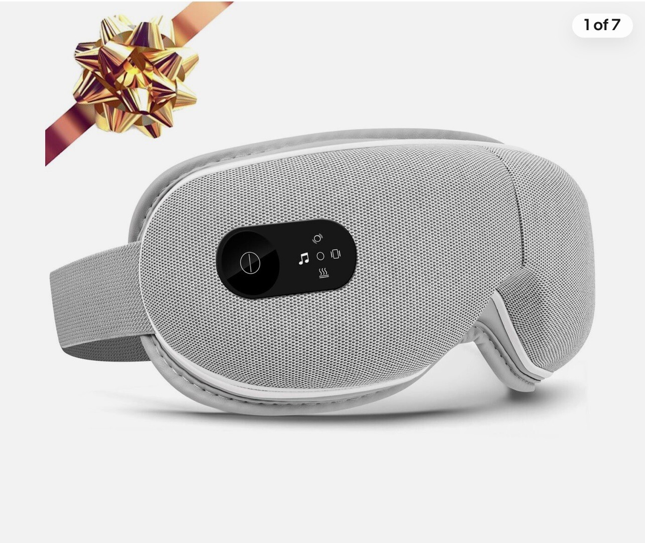 Electric Eye Massager Heat Compress Relax Smart Eyes Mask with Music Gray