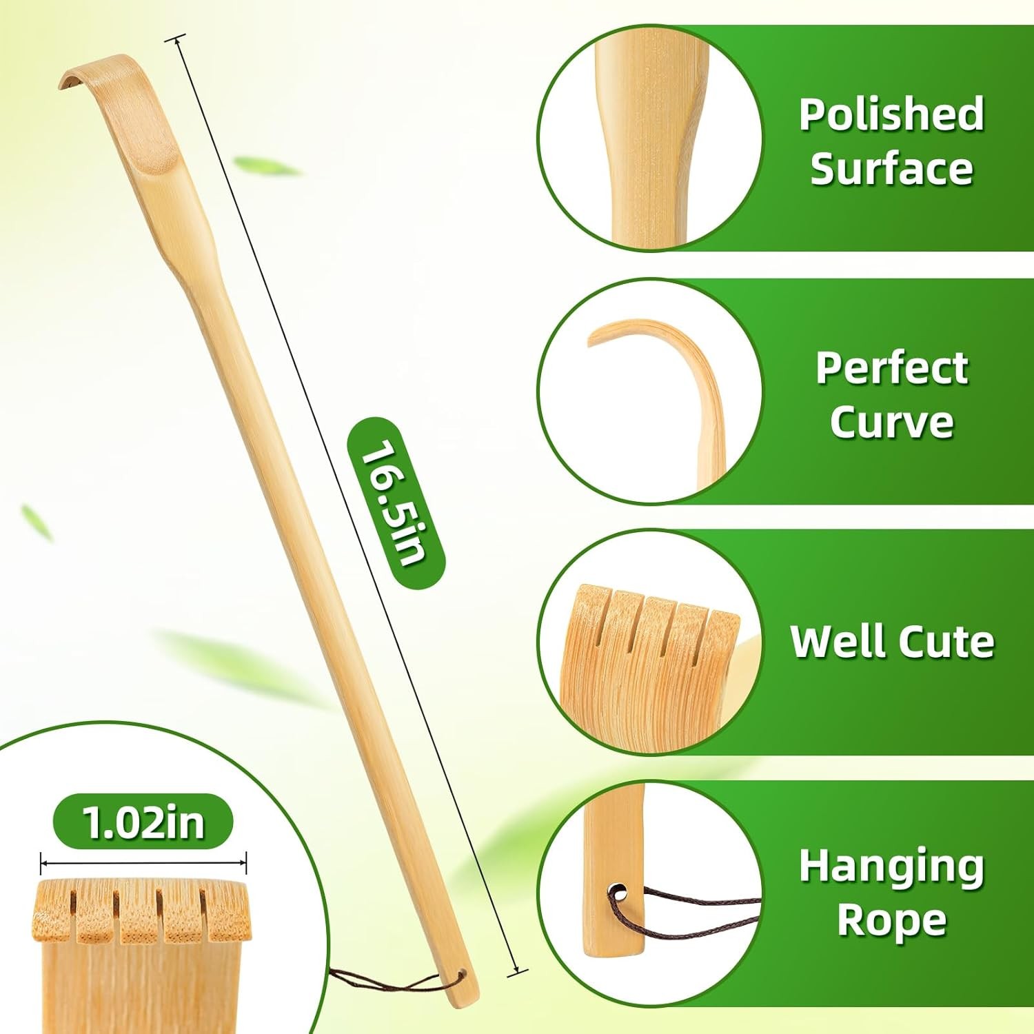 Bamboo Back Scratcher 16.5in Pack of 6