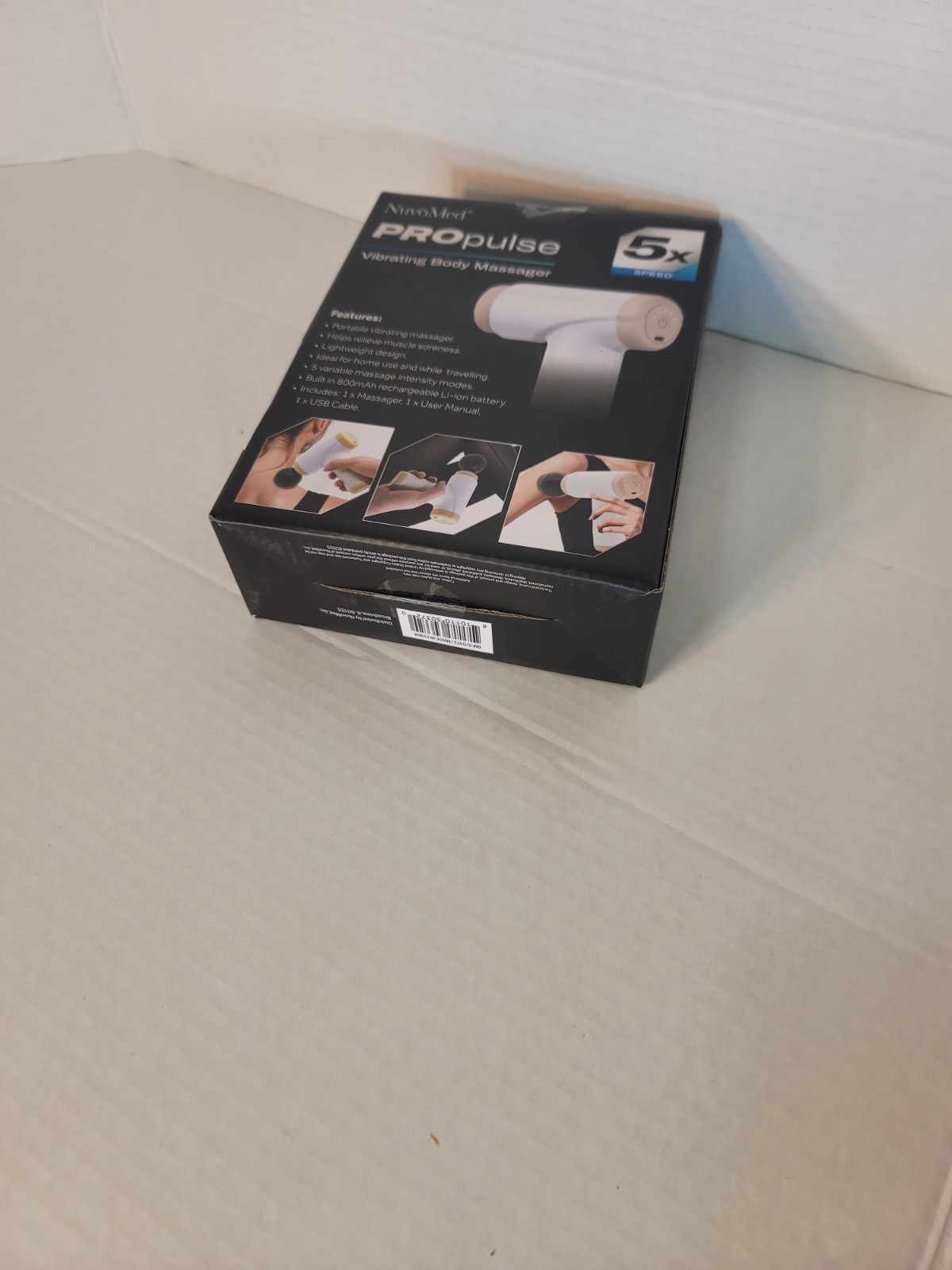 NuvoMed PROpulse Vibrating Body Massager 5 Speed Muscle Gun Rechargeable Battery