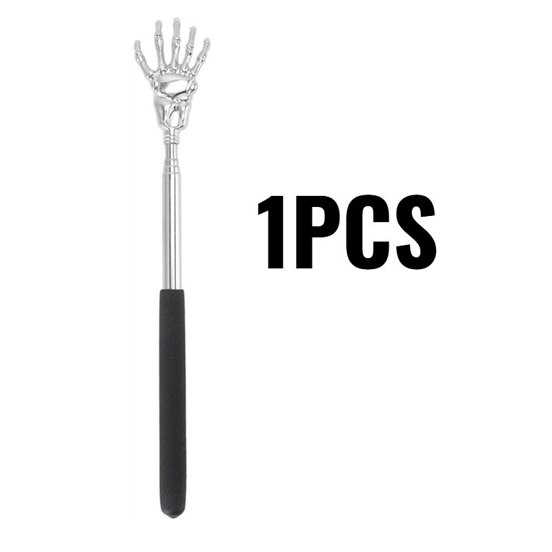 3PCS Stainless Steel Retractable Back Scratcher – Rubber Handle Portable Random