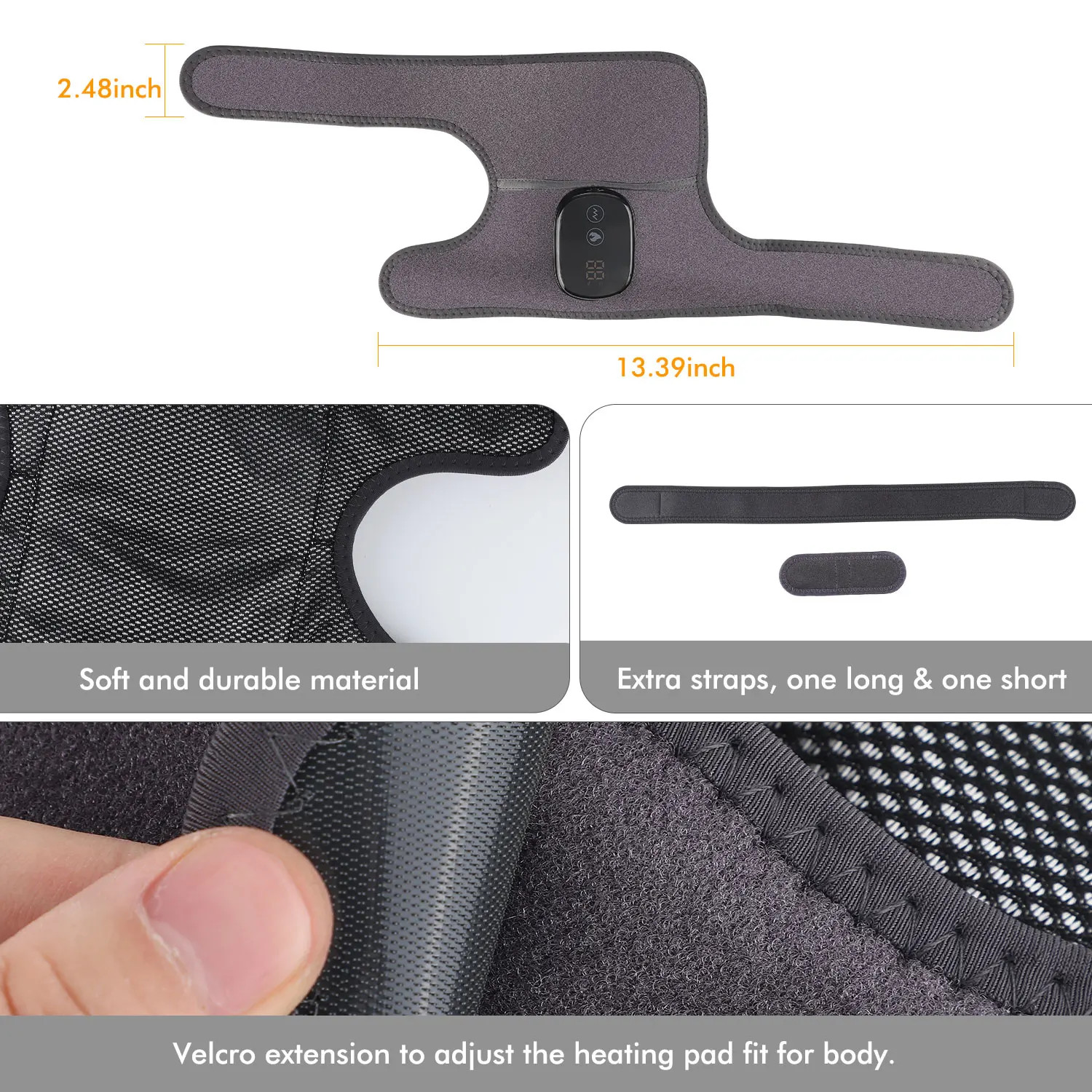 Electric Knee Massager with Heat and Vibration, 5000mAh for Joint Relief